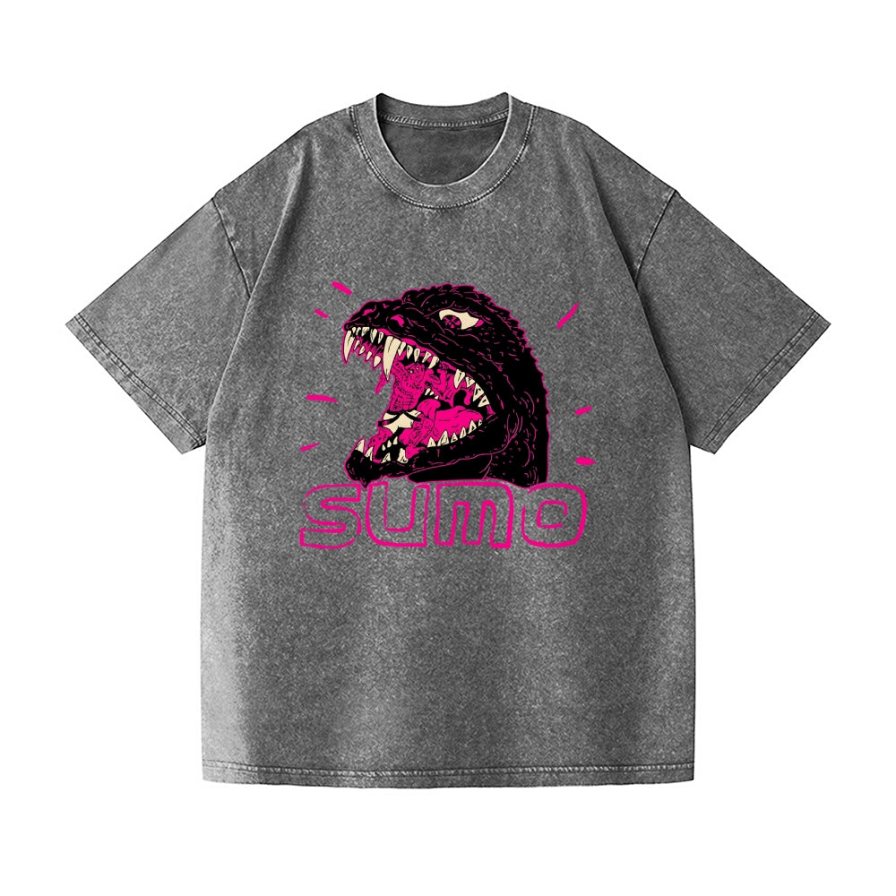 Sumo Kaiju Vintage Wash Japanese Design T-Shirt