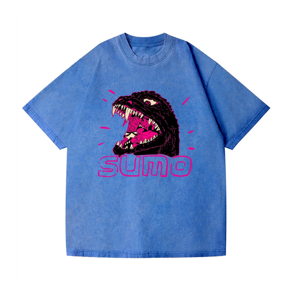 Sumo Kaiju Vintage Wash Japanese Design T-Shirt