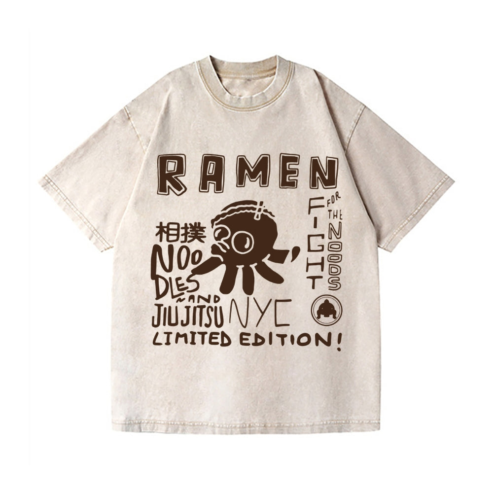 Sumo Octopus Vintage Wash Japanese Design T-Shirt