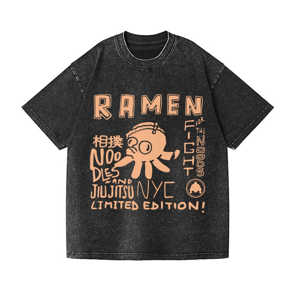 Sumo Octopus Vintage Wash Japanese Design T-Shirt