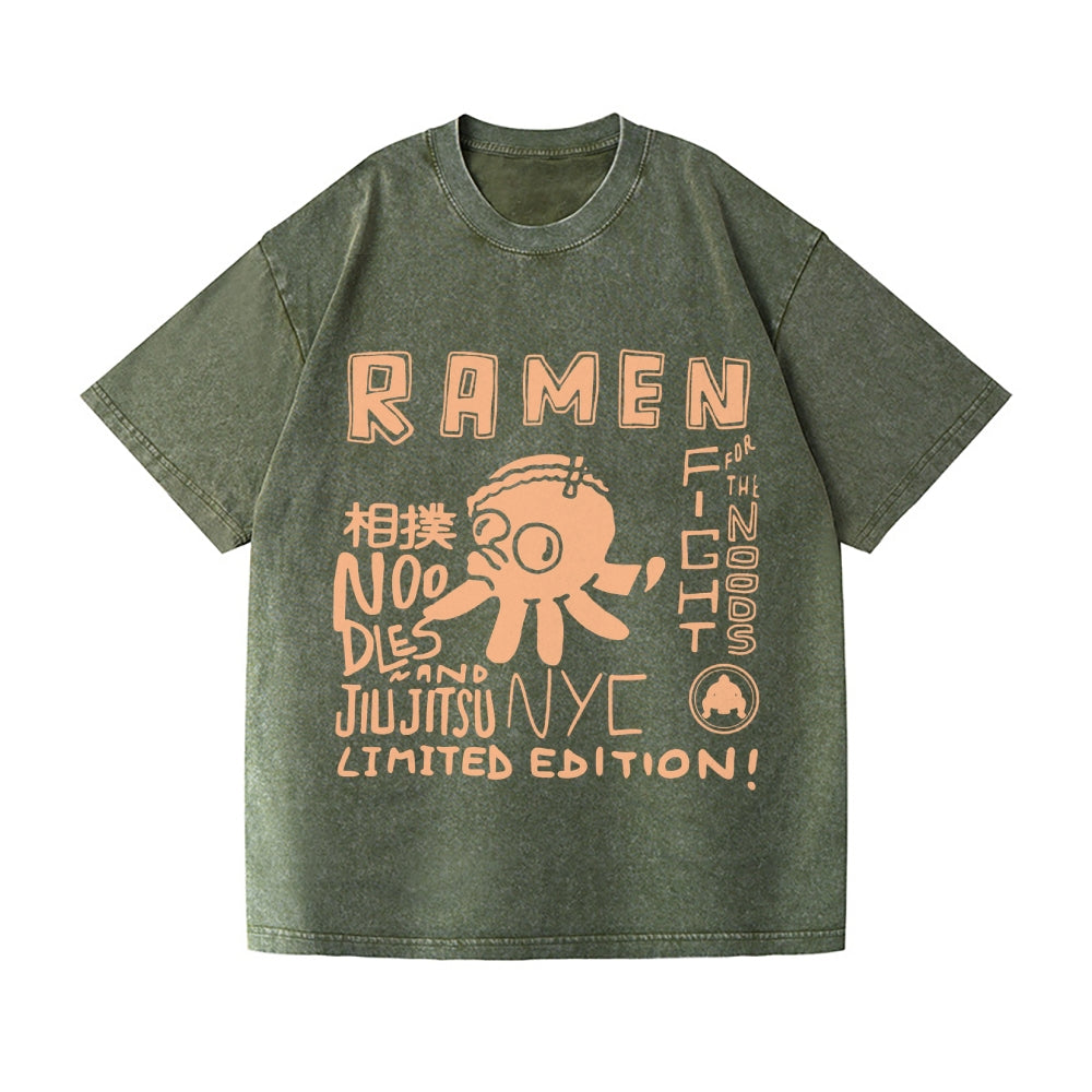 Sumo Octopus Vintage Wash Japanese Design T-Shirt
