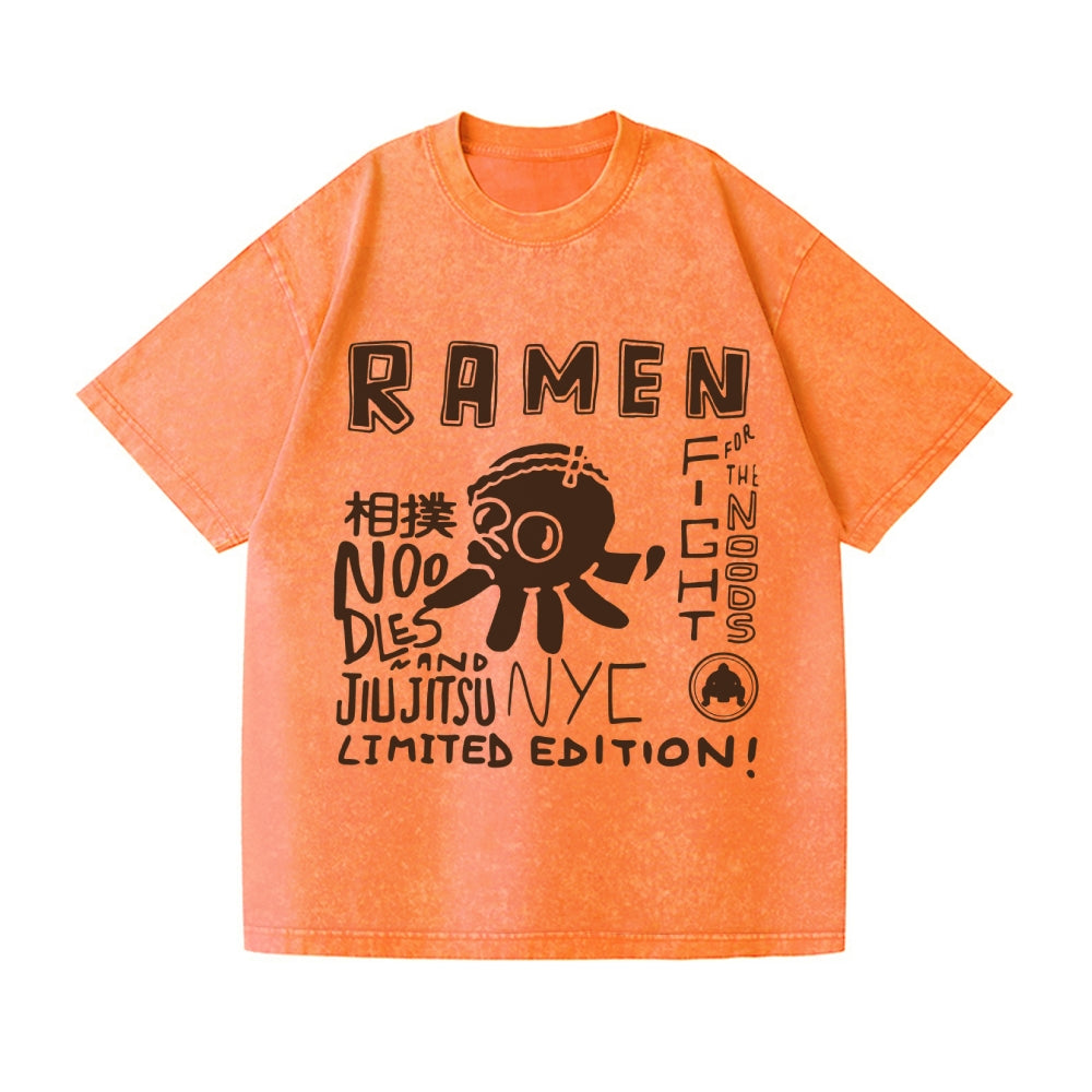 Sumo Octopus Vintage Wash Japanese Design T-Shirt