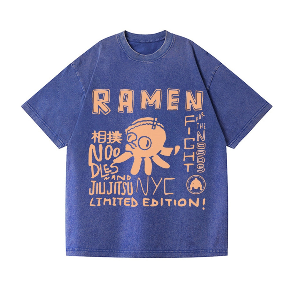 Sumo Octopus Vintage Wash Japanese Design T-Shirt