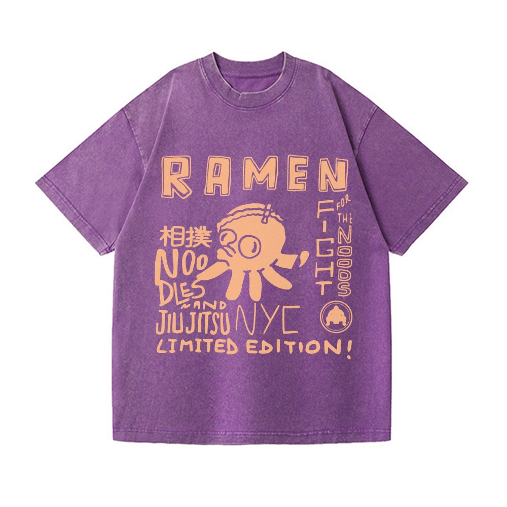 Sumo Octopus Vintage Wash Japanese Design T-Shirt