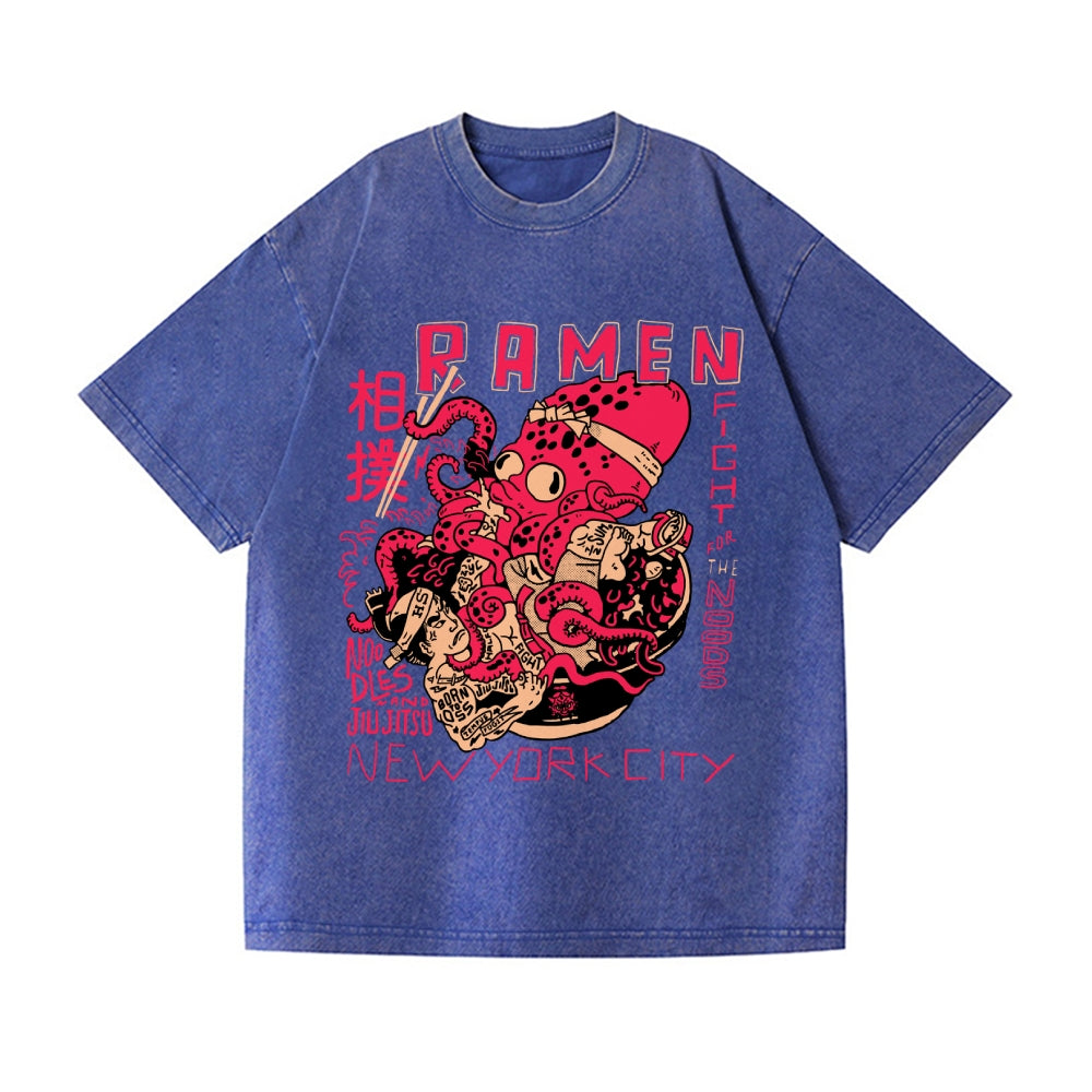 Sumo Octopus Vintage Wash Japanese Design T-Shirt