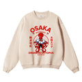 Osaka Dotonbori Drunken Octopus Vintage Cotton Blend Sweatshirt