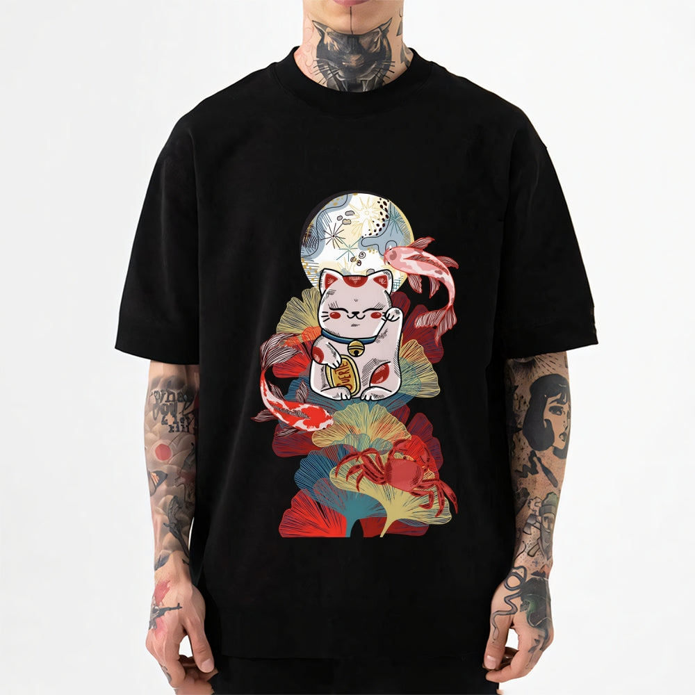 Maneki Neko Cat Japanese Style Classic Tee
