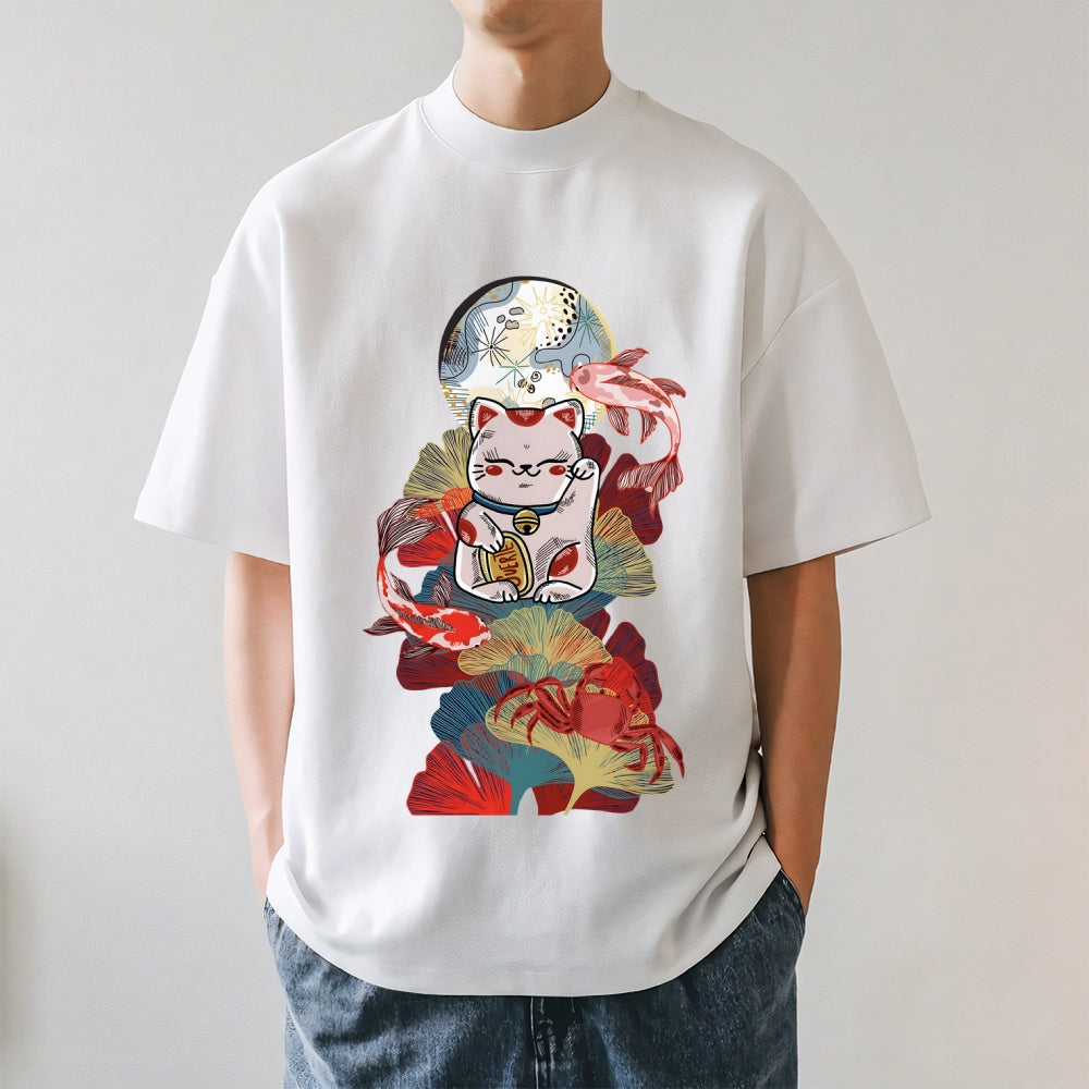 Maneki Neko Cat Japanese Style Classic Tee