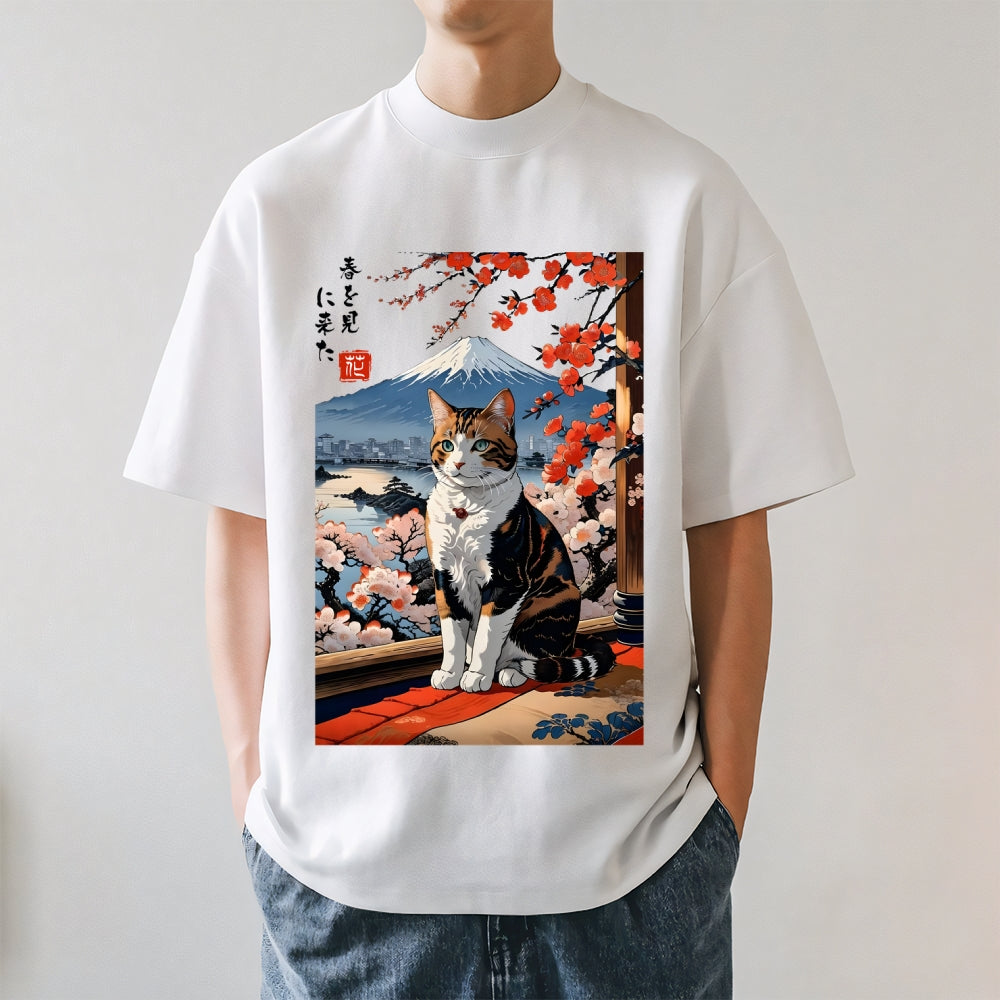 Fuji Cat Japanese Style Classic Tee