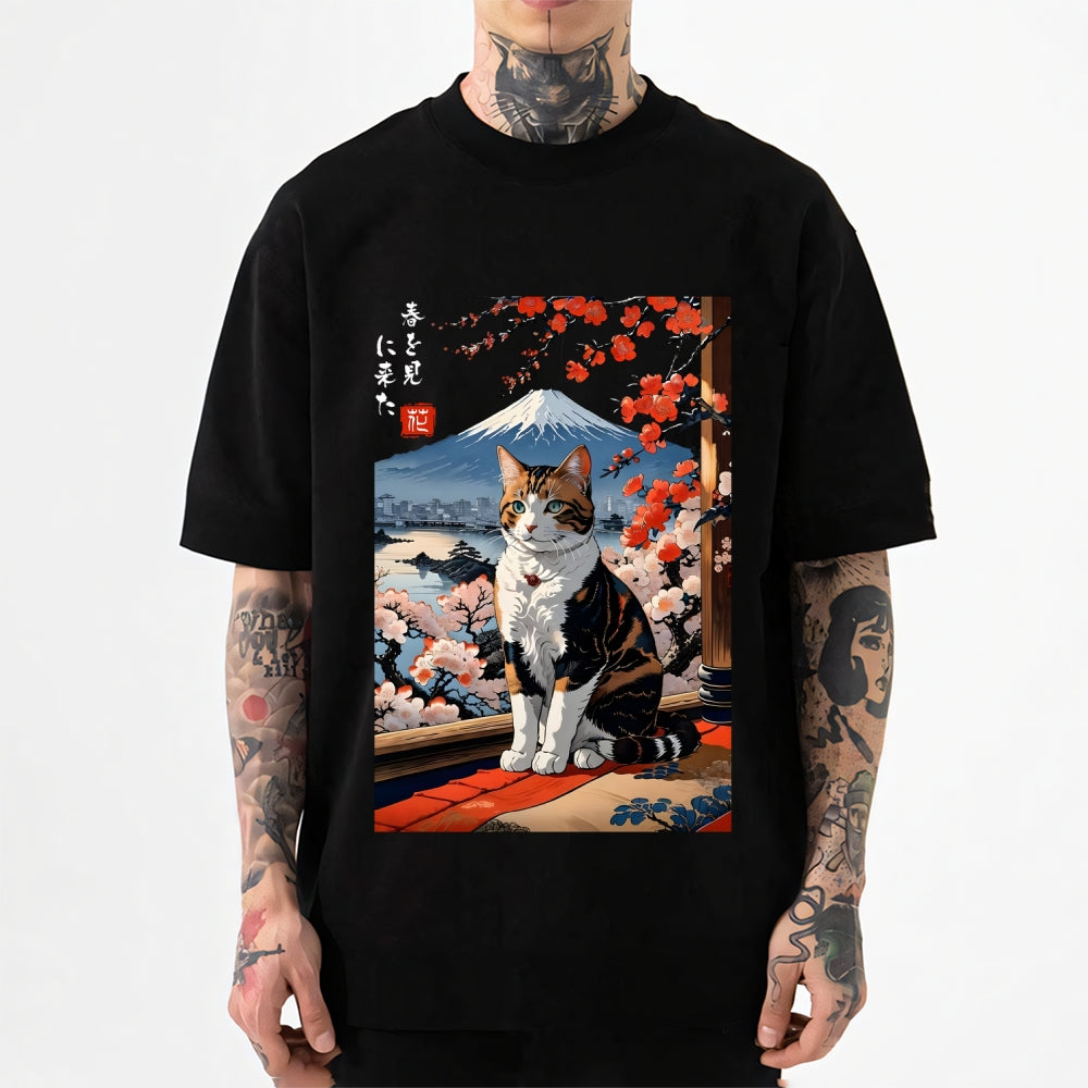 Fuji Cat Japanese Style Classic Tee