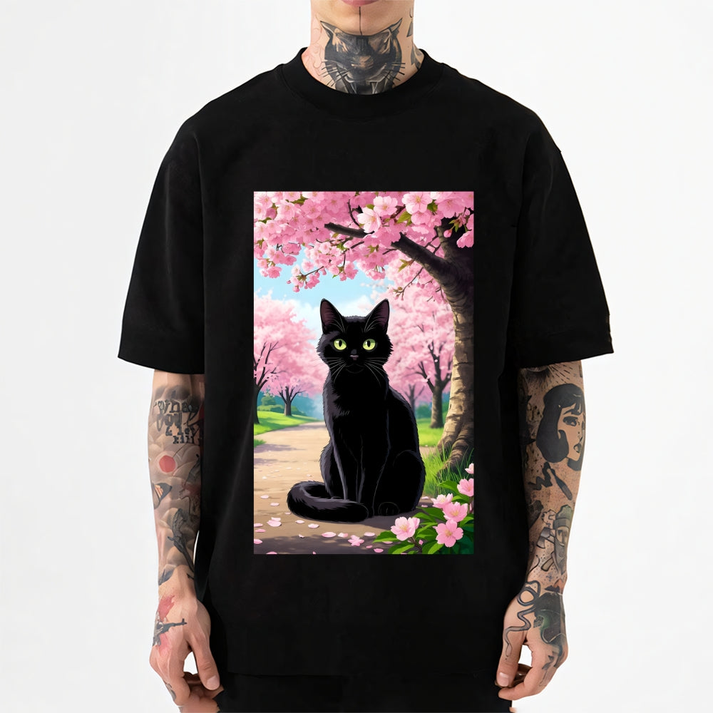 Sakura Cat Japanese Style Classic Tee