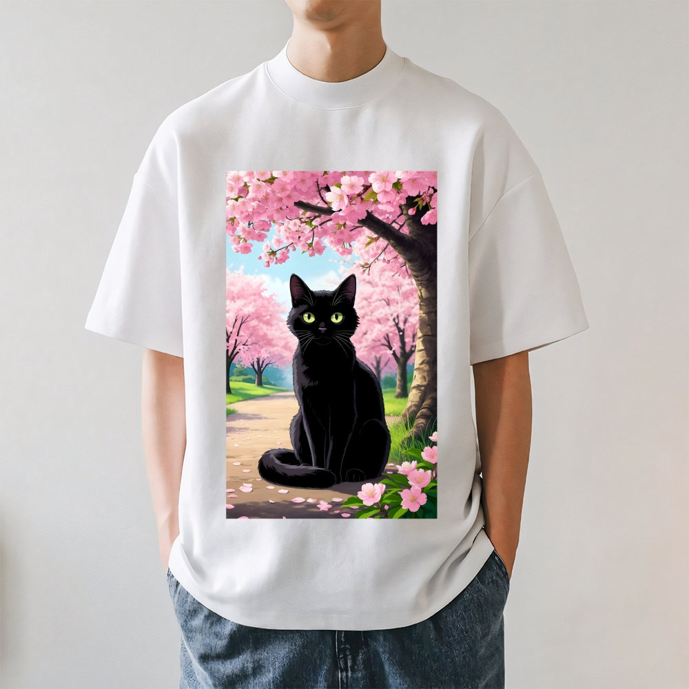 Sakura Cat Japanese Style Classic Tee