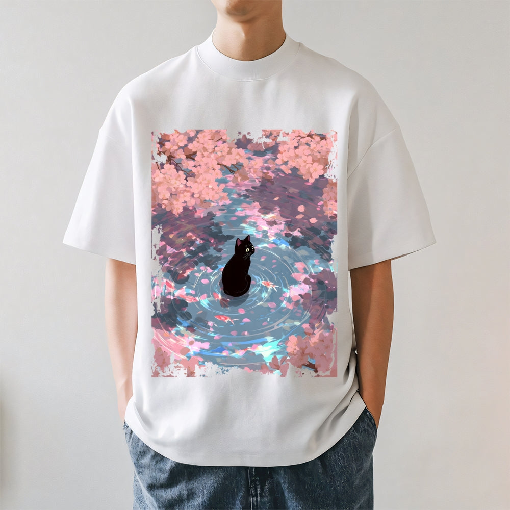 Sakura Cat Japanese Style Classic Tee