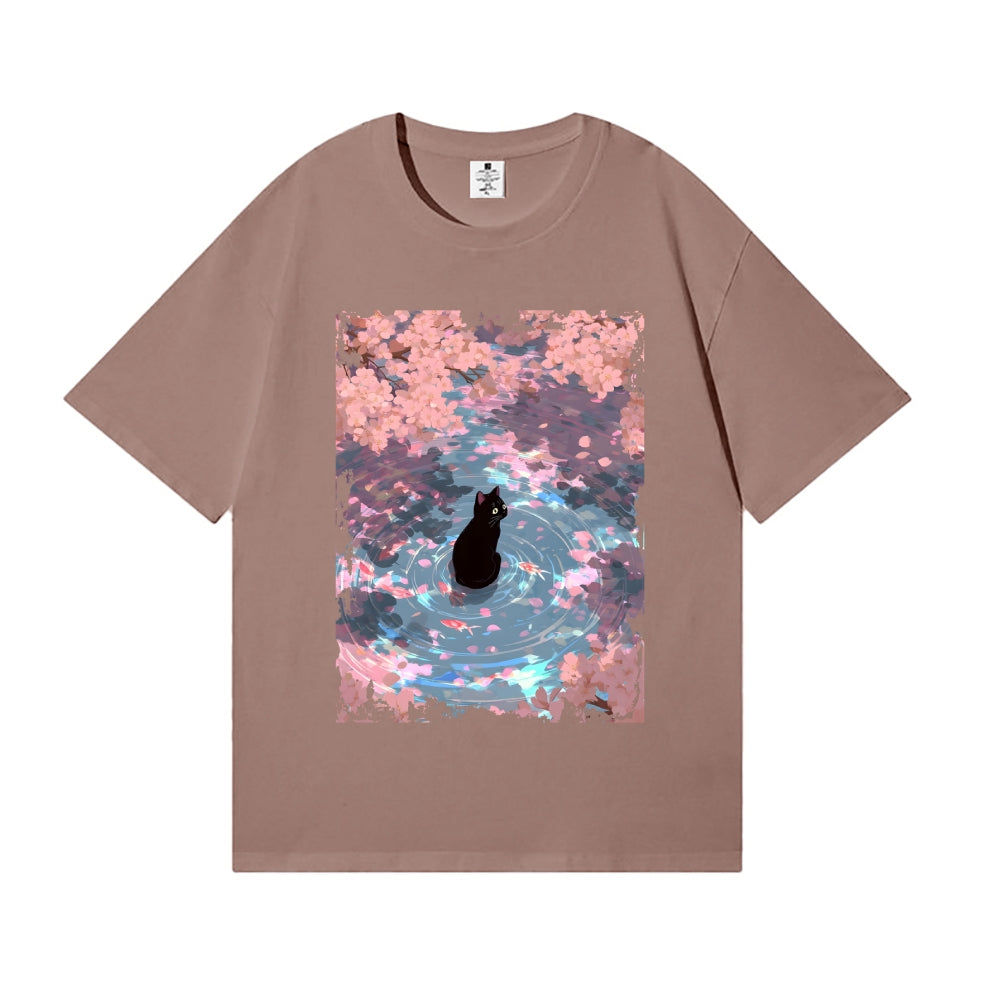 Sakura Cat Japanese Style Classic Tee