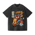 Spider Cat Vintage Wash Japanese Design T-Shirt