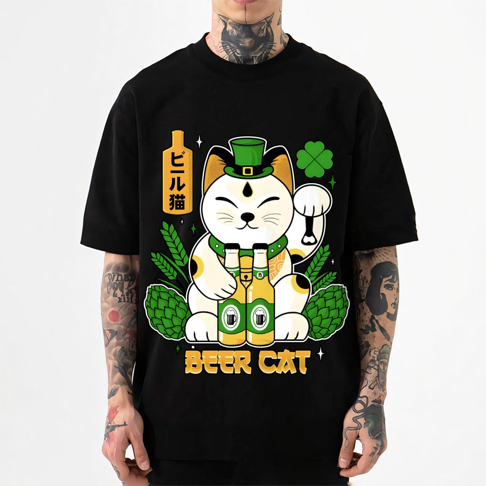 St. Patrick Cat Japanese Style Classic Tee