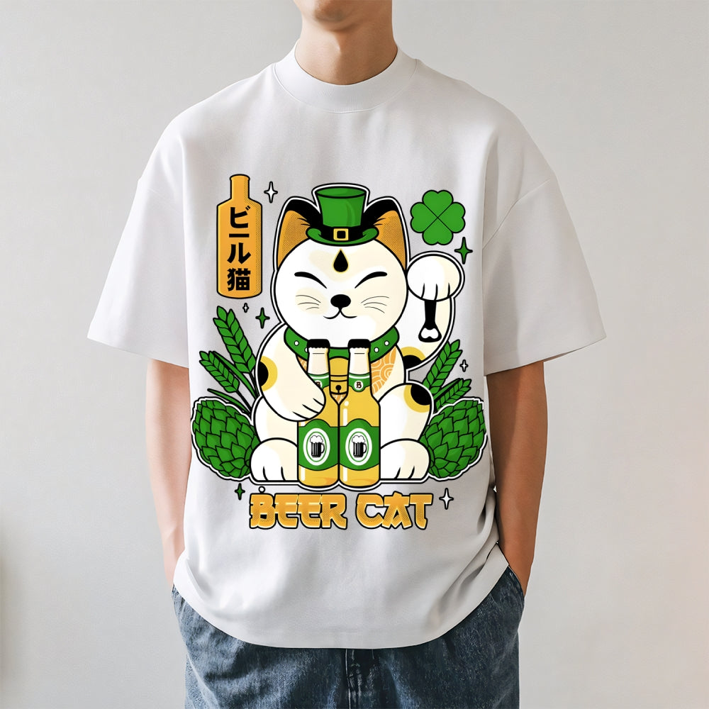 St. Patrick Cat Japanese Style Classic Tee