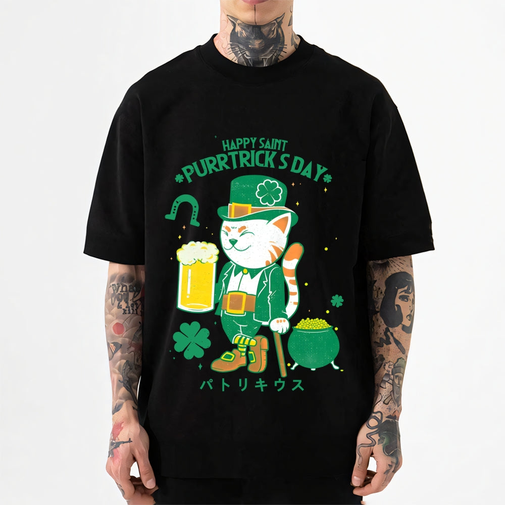 St. Patrick Cat Japanese Style Classic Tee