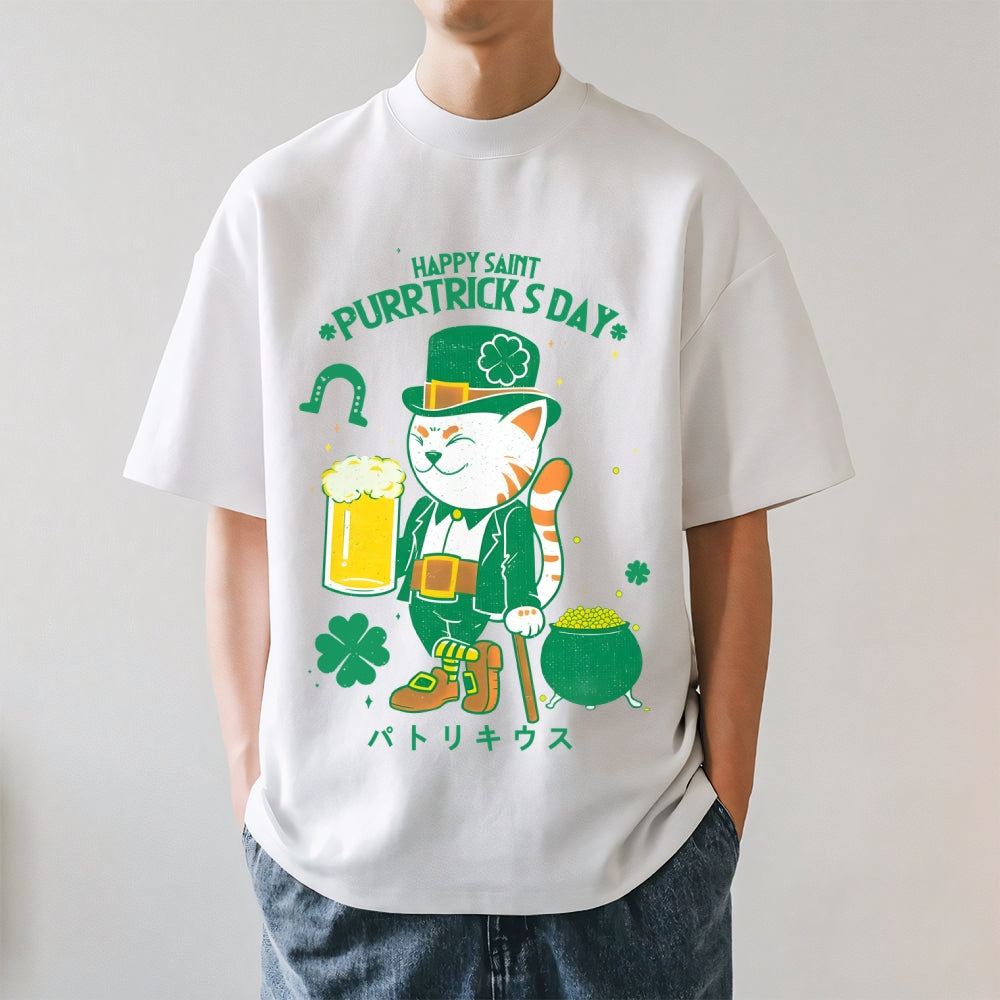 St. Patrick Cat Japanese Style Classic Tee