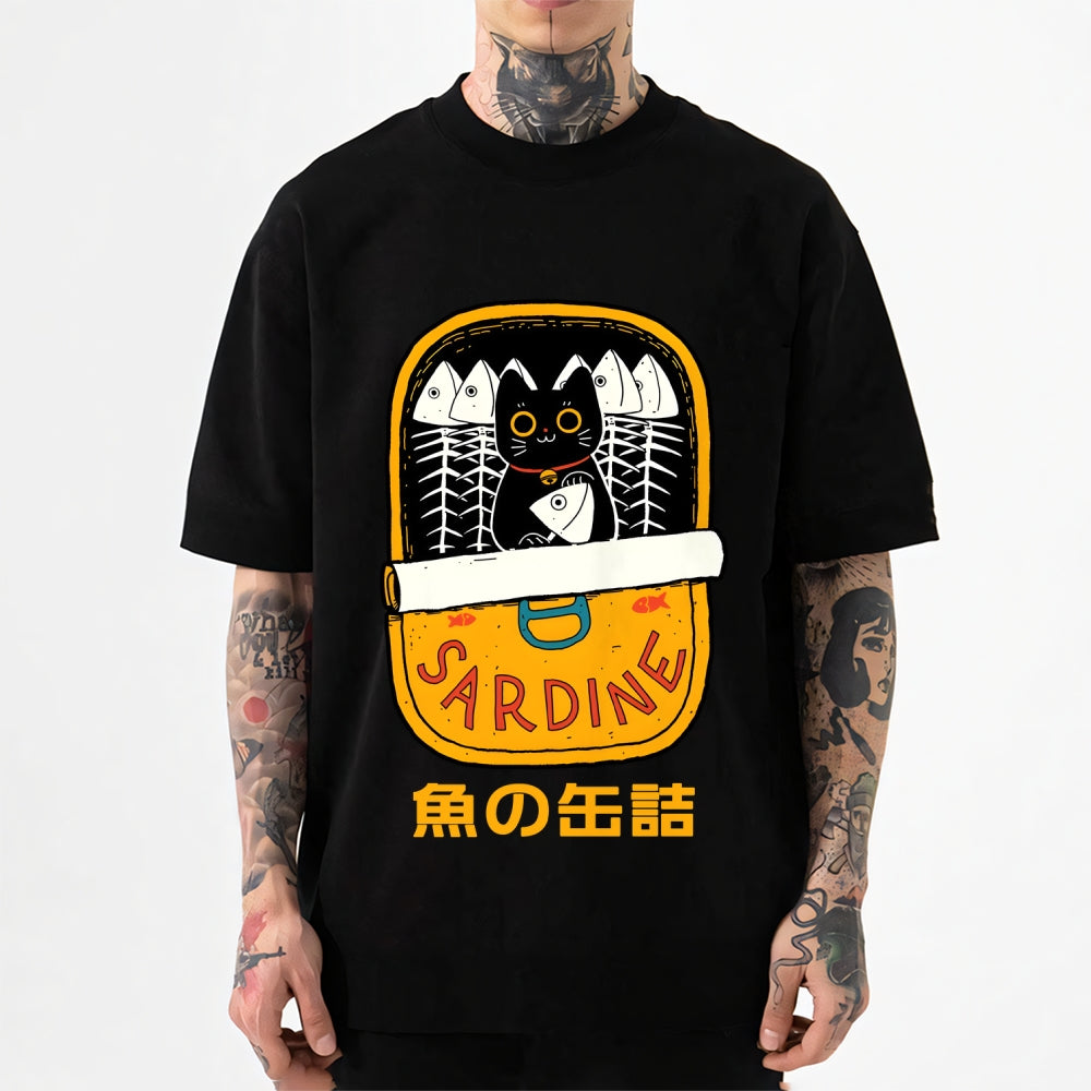 Sardine and Cat Japanese Style Classic Tee