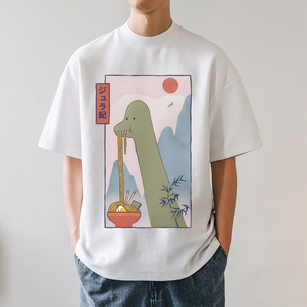 Brachiosaurus and Ramen Japanese Style Classic Tee