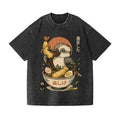 Bird Ramen Vintage Wash Japanese Design T-Shirt