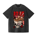 Skull Ramen Vintage Wash Japanese Design T-Shirt