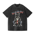 Bad Cat Vintage Wash Japanese Design T-Shirt