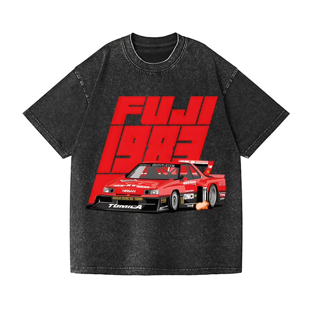 Fuji Racing Car Vintage Wash Japanese Design T-Shirt