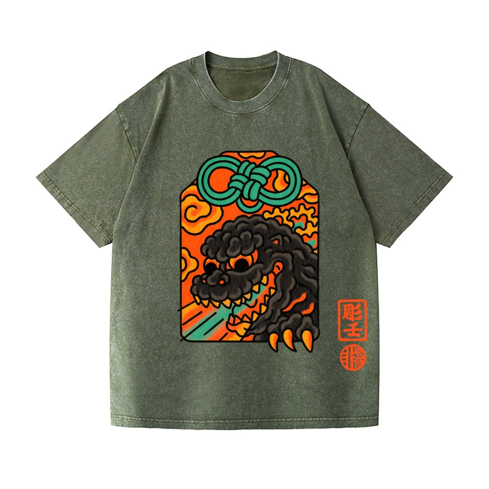 Kaiju Vintage Wash Japanese Design T-Shirt