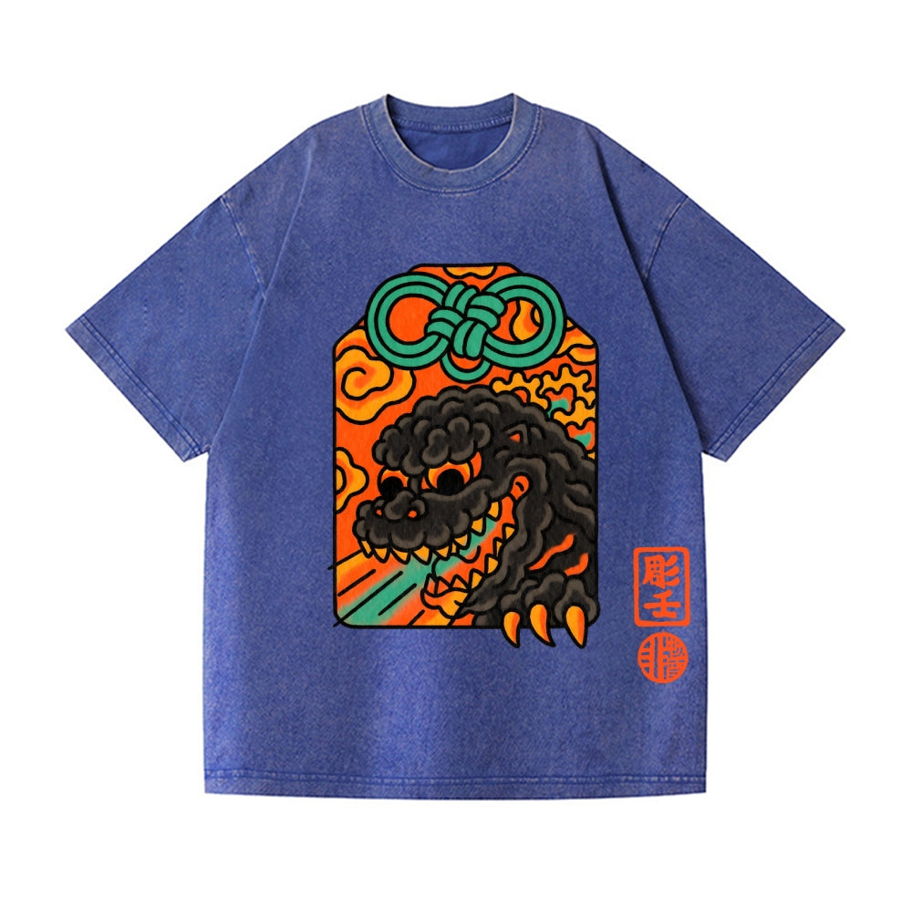 Kaiju Vintage Wash Japanese Design T-Shirt