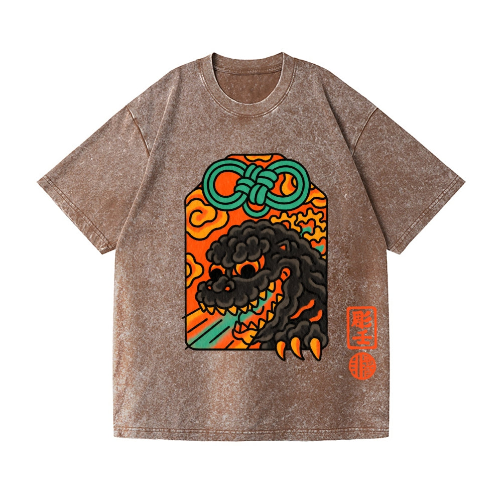 Kaiju Vintage Wash Japanese Design T-Shirt