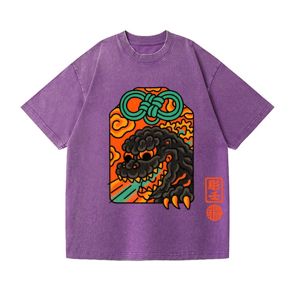 Kaiju Vintage Wash Japanese Design T-Shirt
