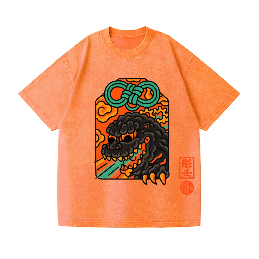 Kaiju Vintage Wash Japanese Design T-Shirt