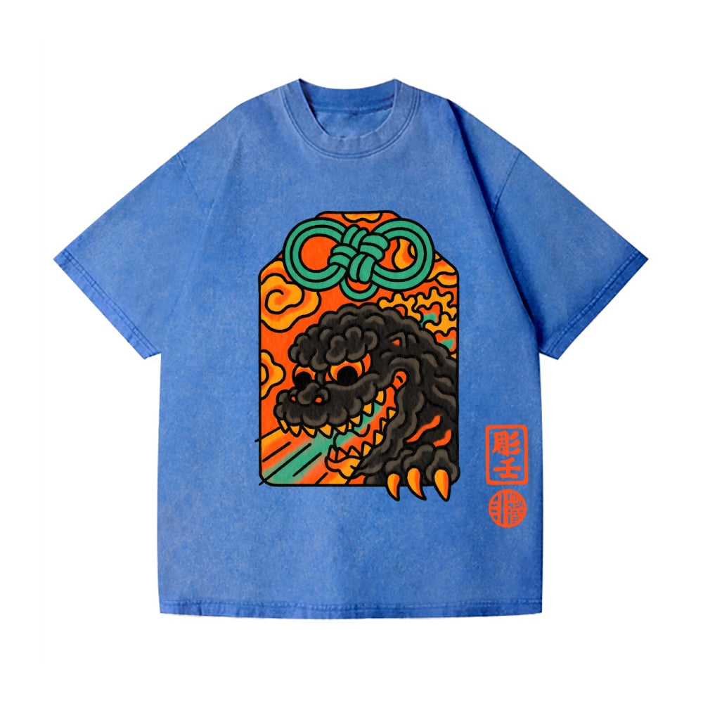 Kaiju Vintage Wash Japanese Design T-Shirt