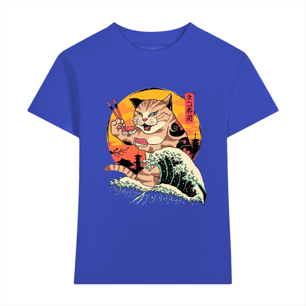 Cat Sushi Wave Japanese Style Women's Classic Tee