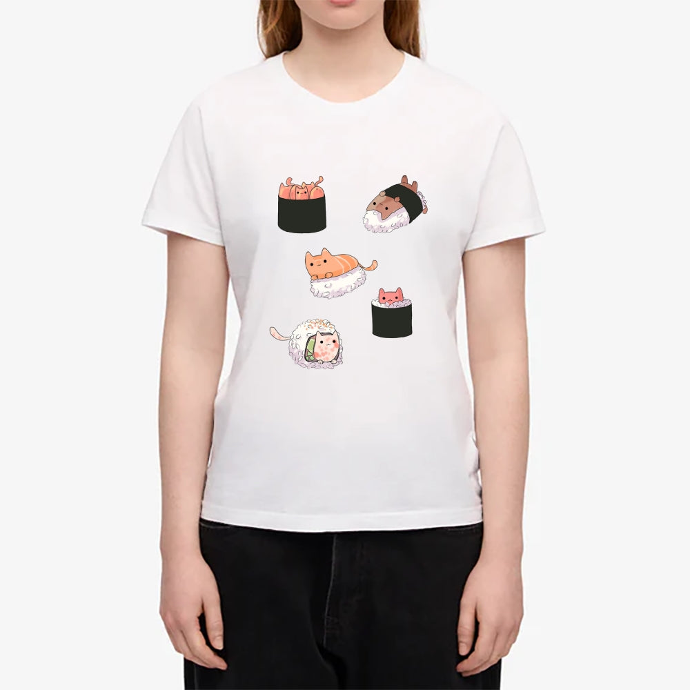 Cat Sushi Japanese Style Women's Classic Tee