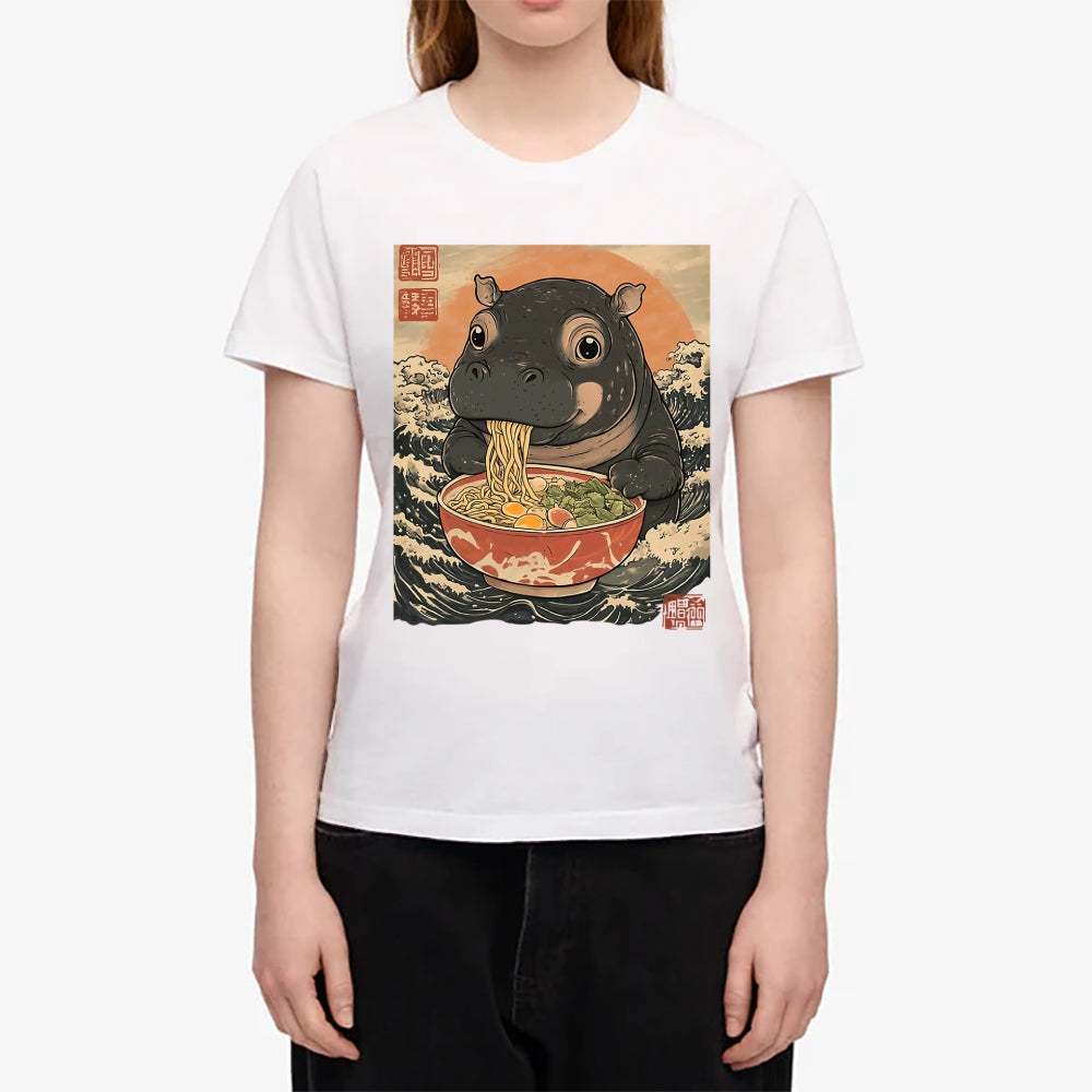 Hippo Ramen Japanese Style Women's Classic Tee