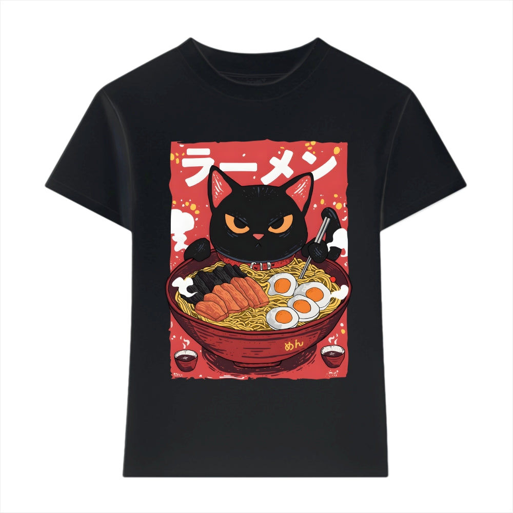 Ramen Black Cat Japanese Style Women's Classic Tee
