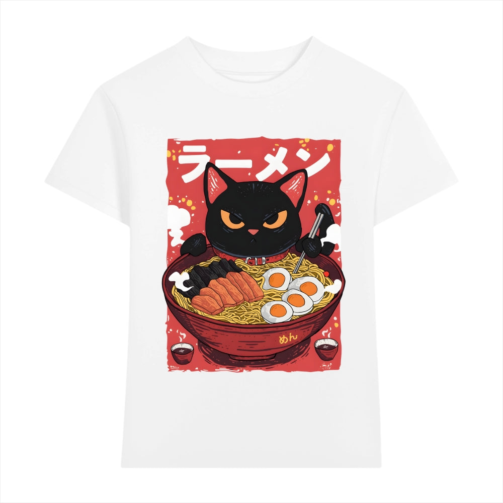 Ramen Black Cat Japanese Style Women's Classic Tee
