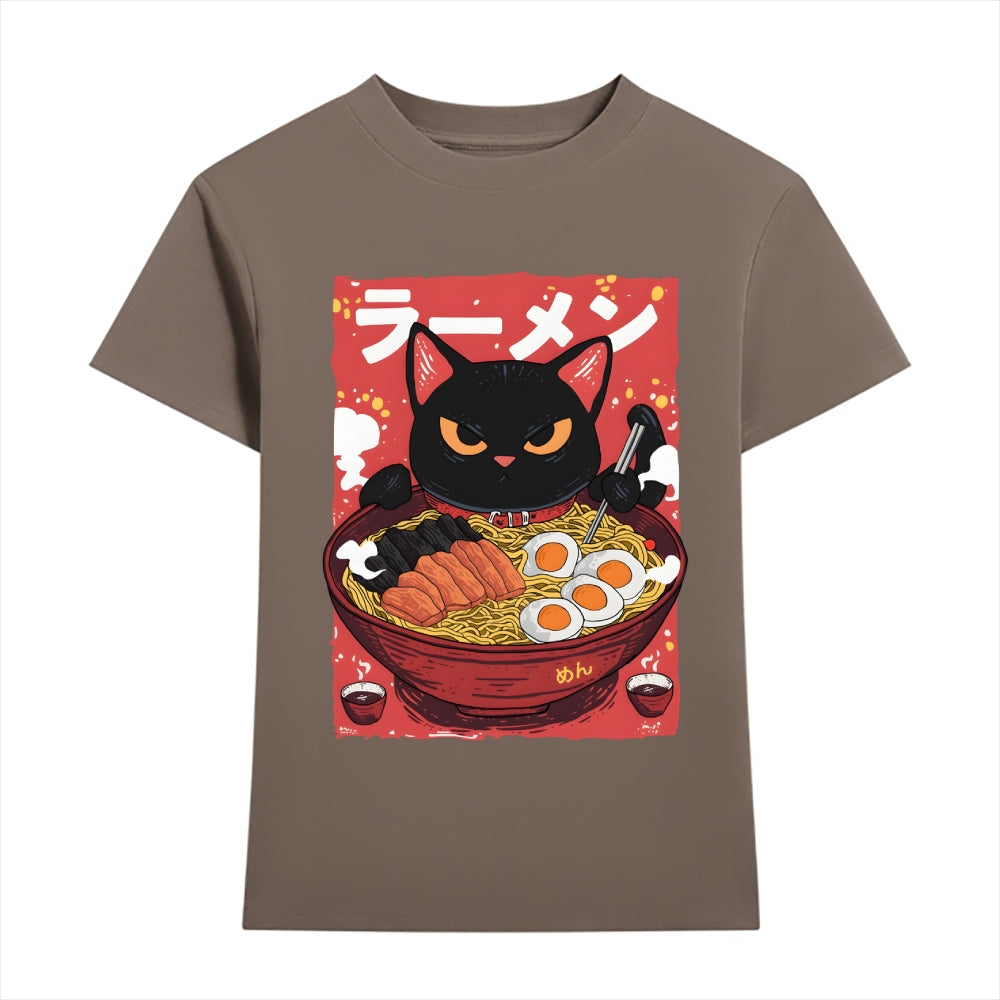 Ramen Black Cat Japanese Style Women's Classic Tee