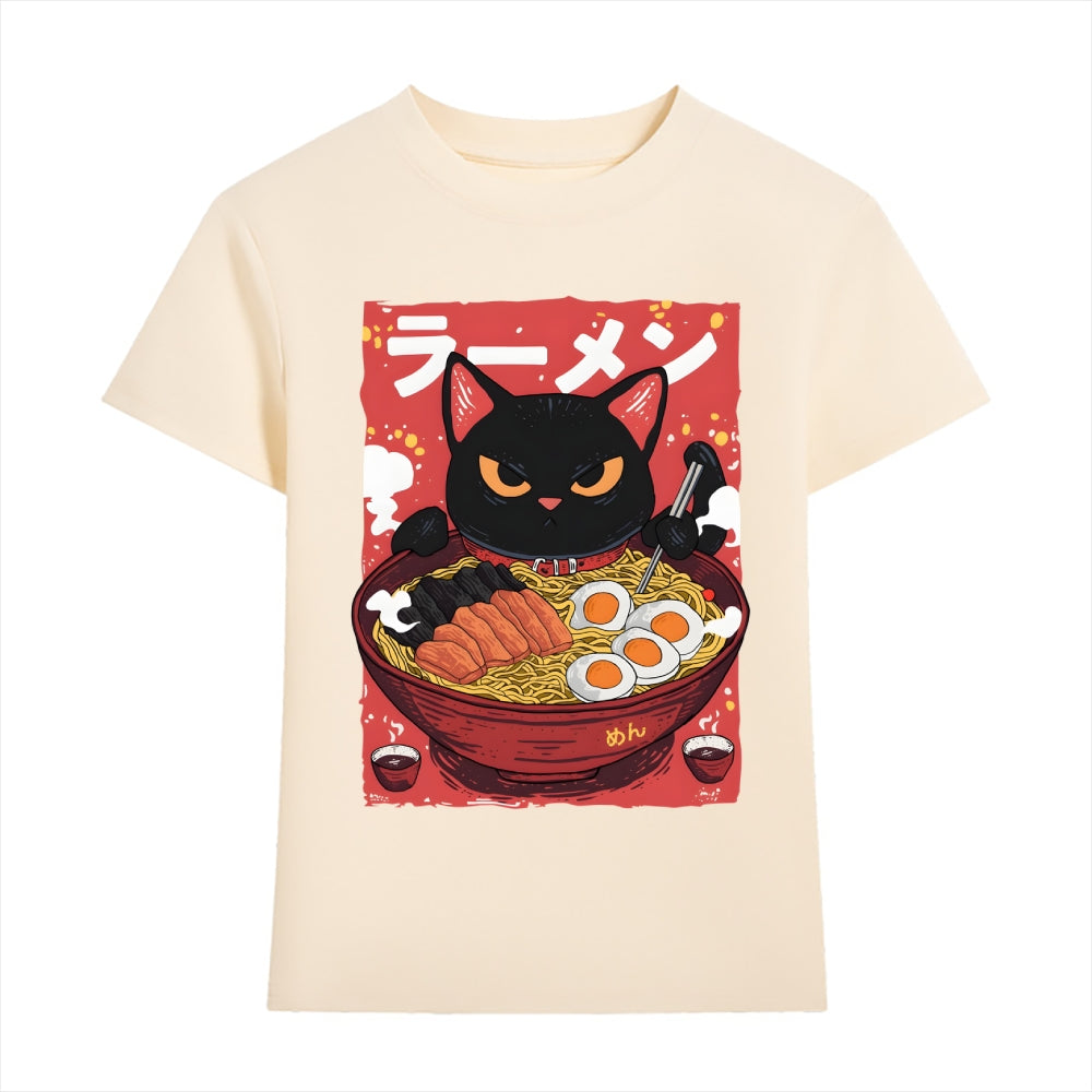 Ramen Black Cat Japanese Style Women's Classic Tee