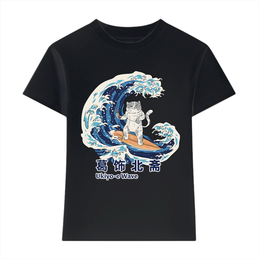 Great Wave Cat Japanese Style Women's Classic Tee