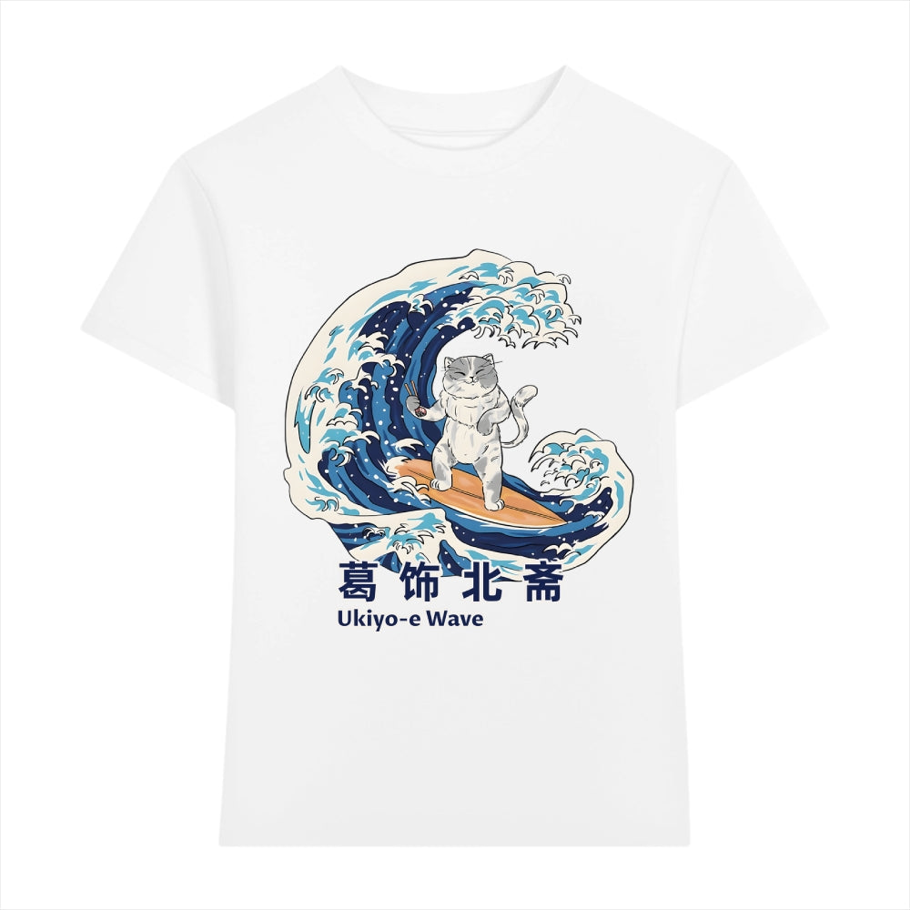 Great Wave Cat Japanese Style Women's Classic Tee