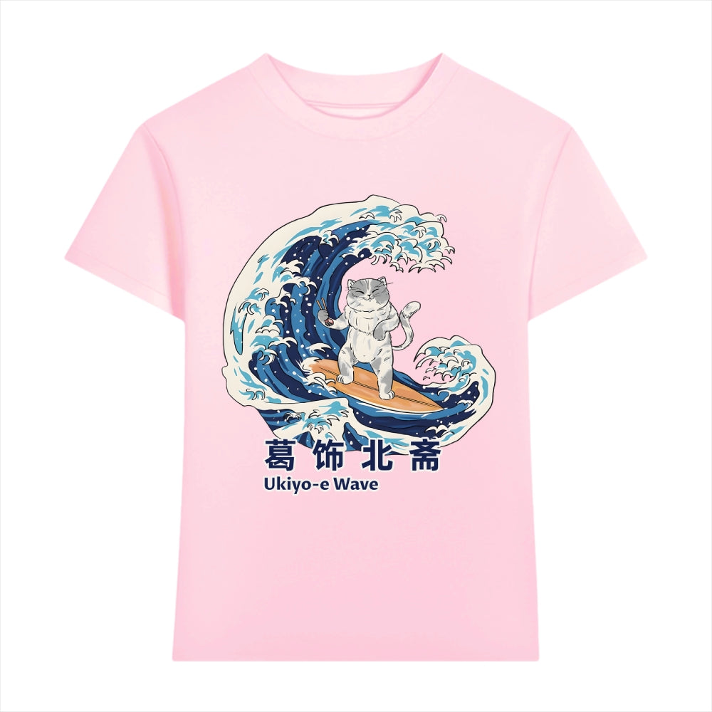 Great Wave Cat Japanese Style Women's Classic Tee