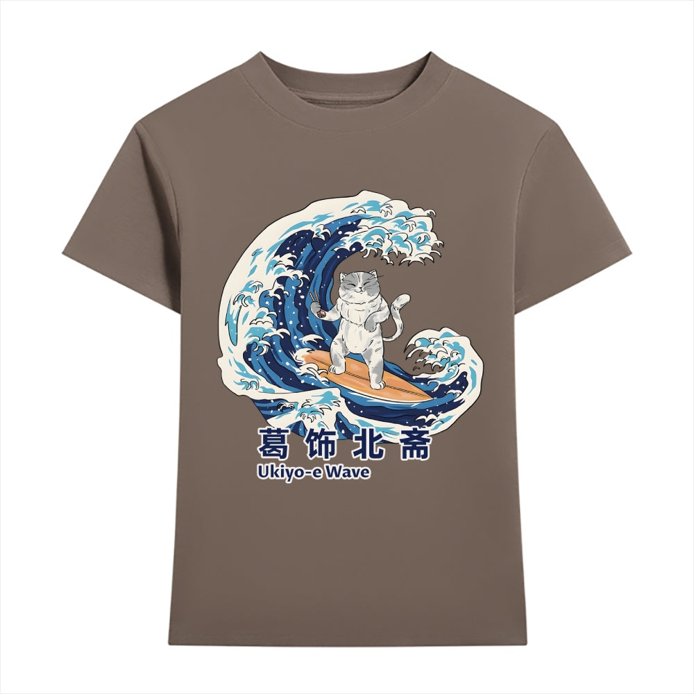 Great Wave Cat Japanese Style Women's Classic Tee