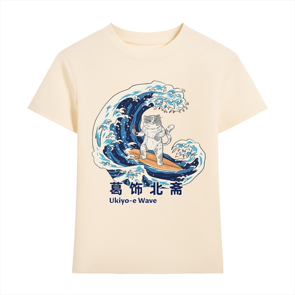 Great Wave Cat Japanese Style Women's Classic Tee