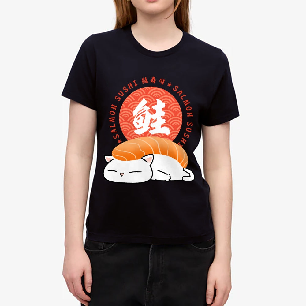 Salmon Cat Japanese Style Women's Classic Tee