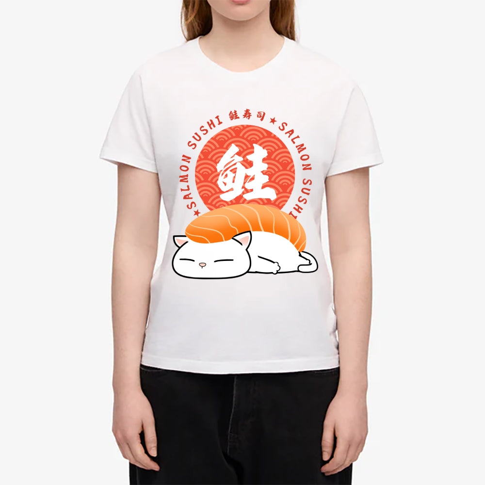 Salmon Cat Japanese Style Women's Classic Tee