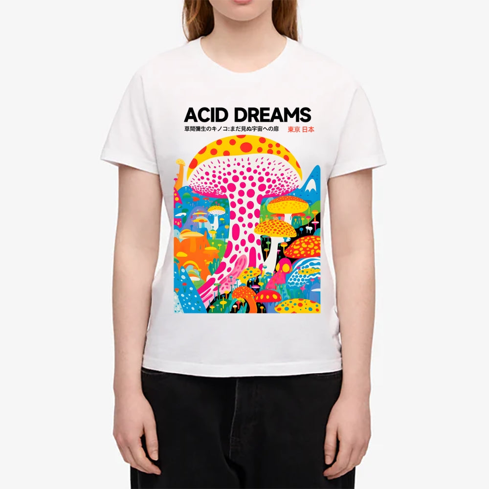 Acid Dream Yayoi Kusama Mushroom Japanese Style Women's Classic Tee